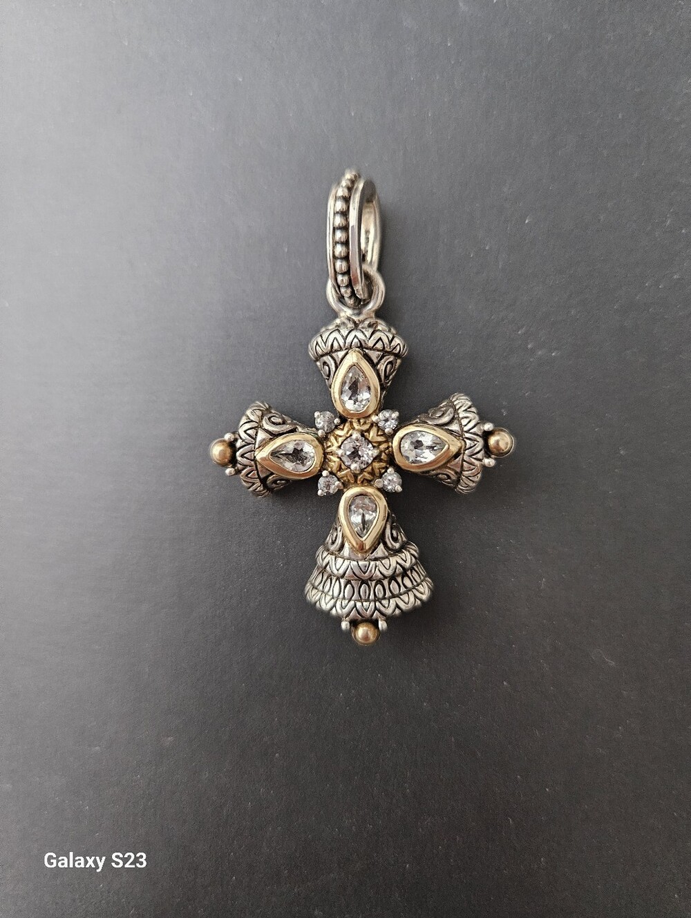 Barbara Bixby 18k And Silver Cross